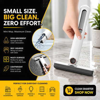 Portable Mini Self-Squeeze Sponge Mop